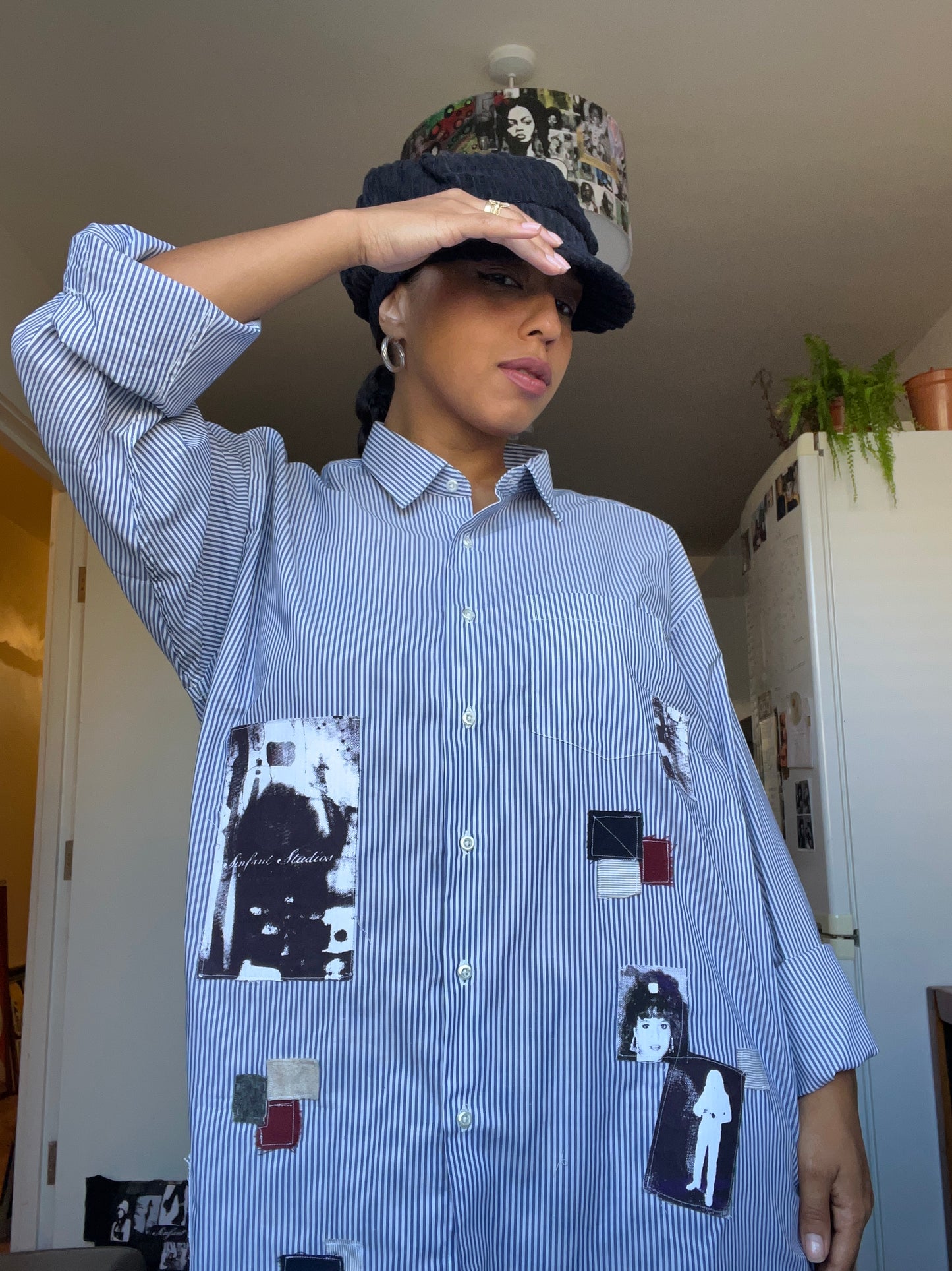 Blue Striped Button Down Shirt