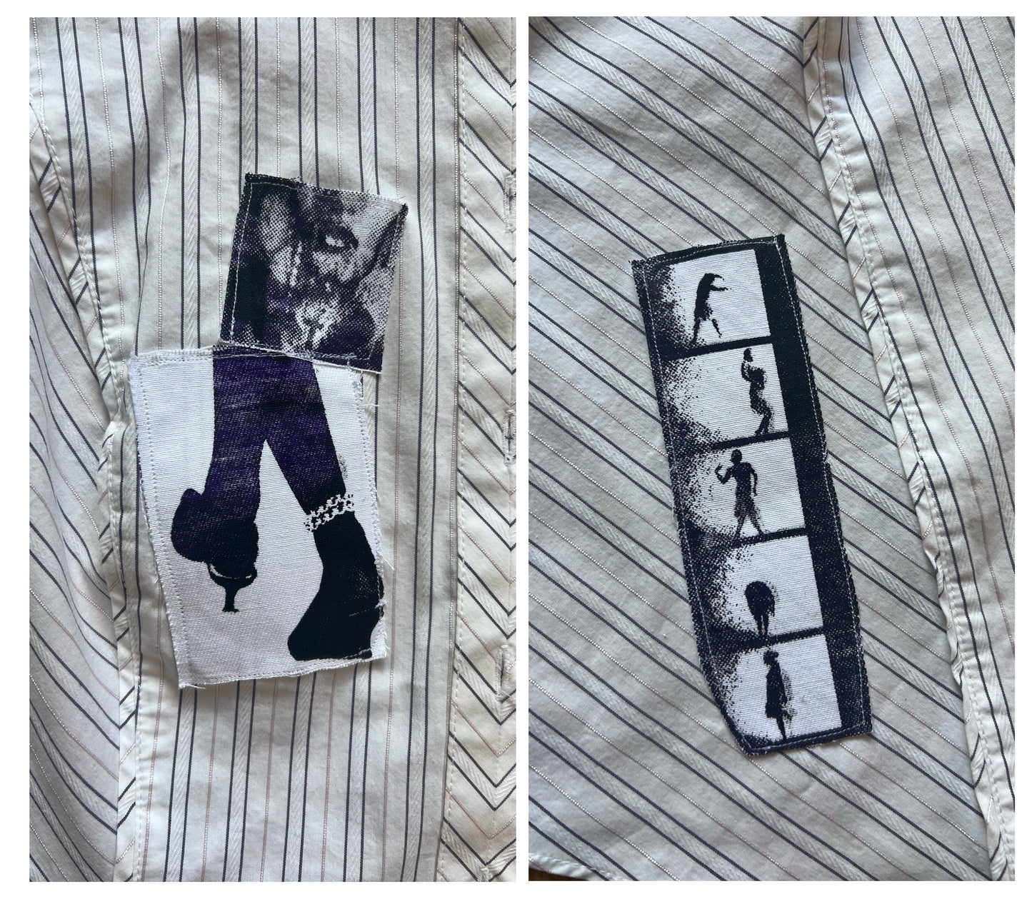 Purple Striped Button Down Shirt