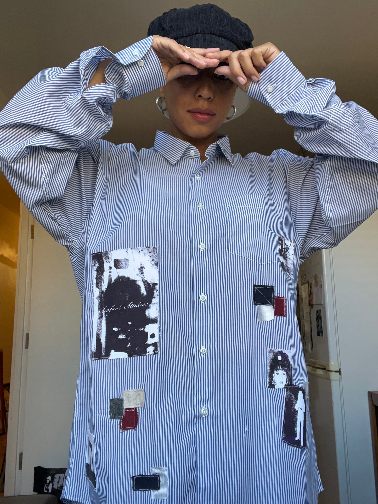 Blue Striped Button Down Shirt