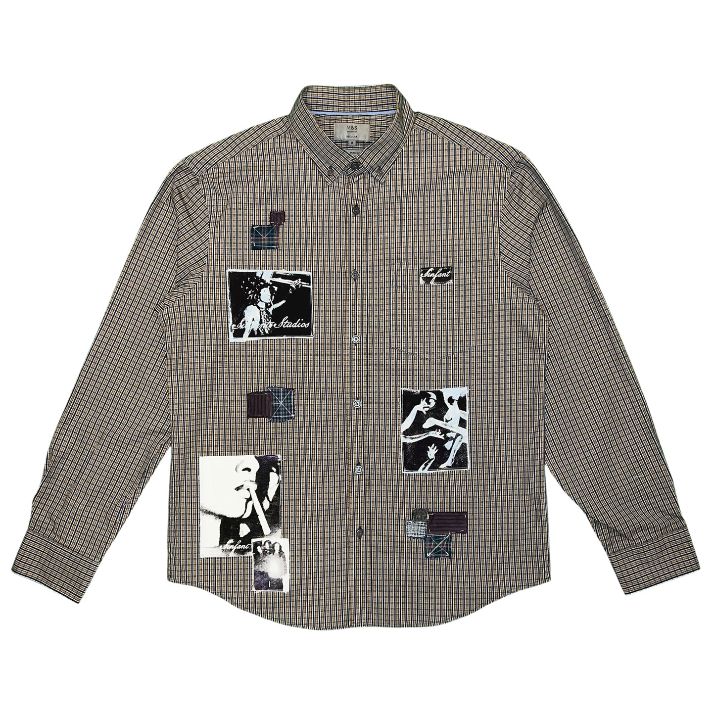 Brown Striped Button Down Shirt