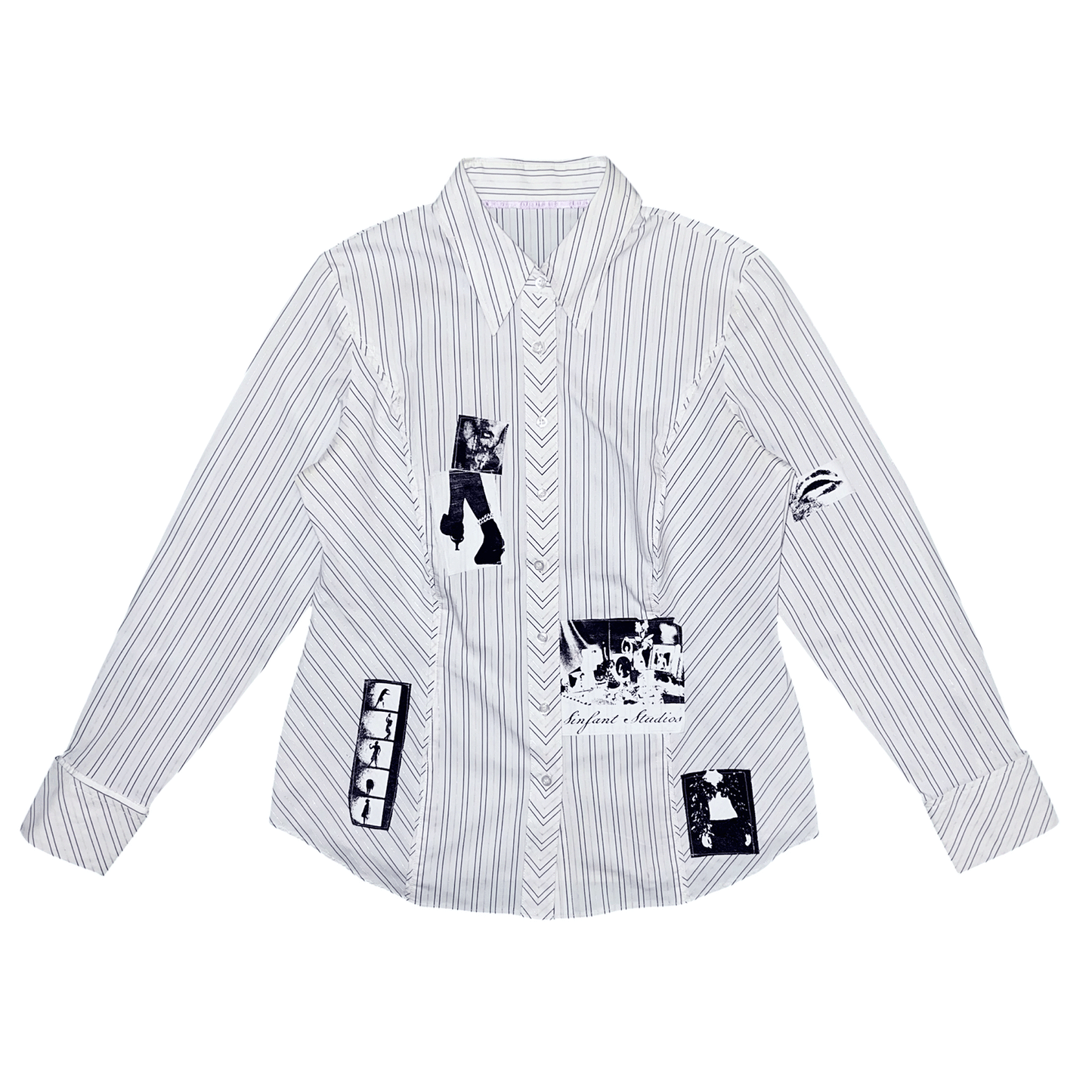 Purple Striped Button Down Shirt