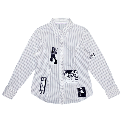 Purple Striped Button Down Shirt