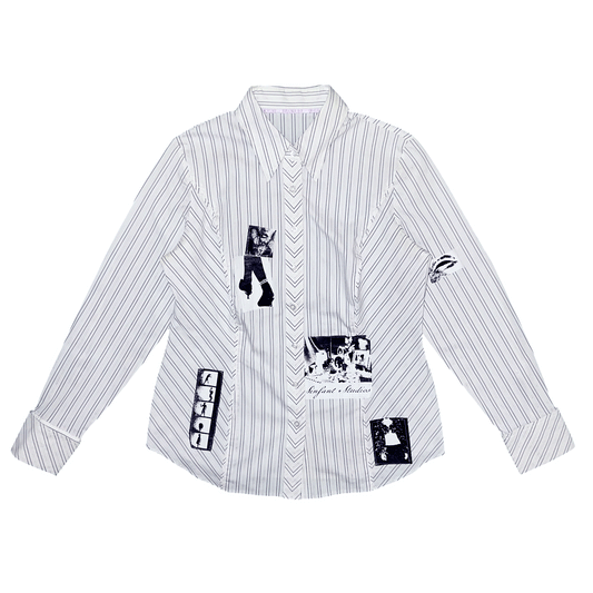 Purple Striped Button Down Shirt