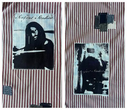 Burgundy Striped Button Down Shirt